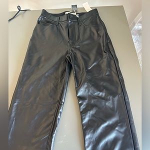 Abercrombie Straight Leg Leather Pants